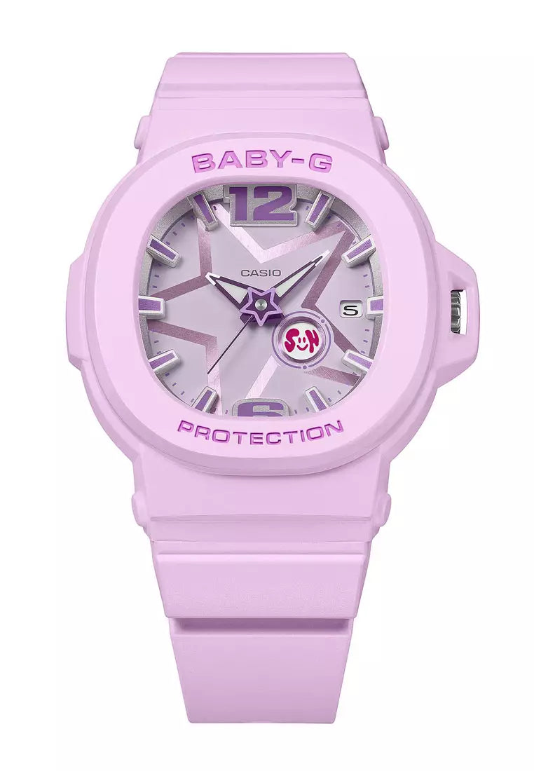 Casio Baby-G - Womens Rubber Strap Pink Analogue Watch - BGA-10D-6ADR