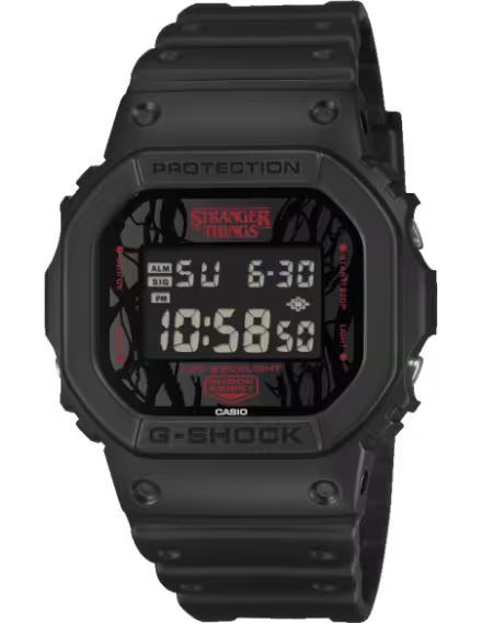 Casio G-Shock - Mens Rubber Strap Black Digital Watch - DW-5600STT-1DR