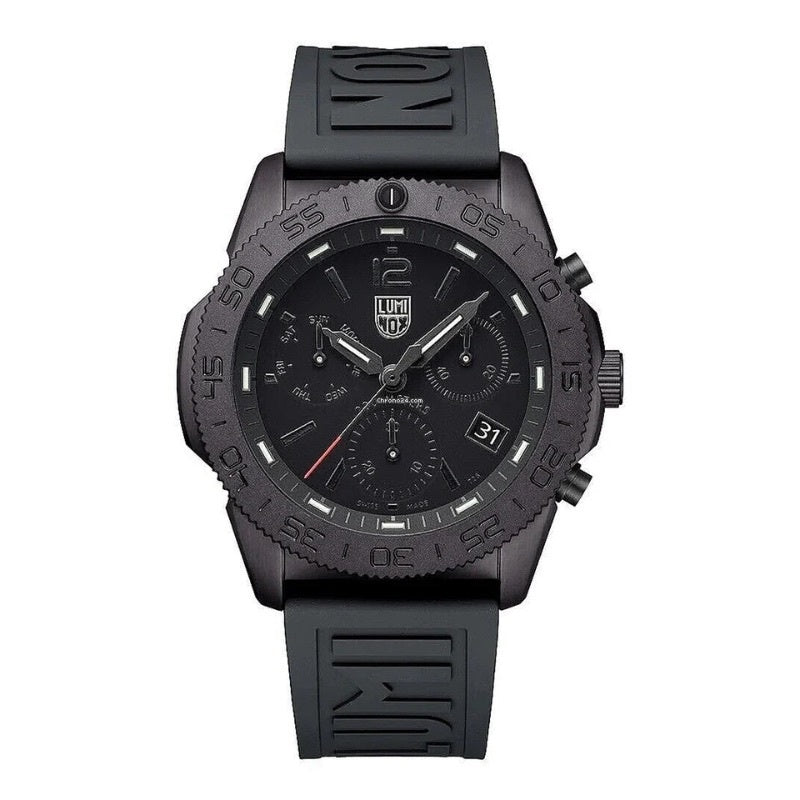 Luminox Pacific Diver Blackout Chronograph Men's Rubber Watch - XS.3141.BO.1
