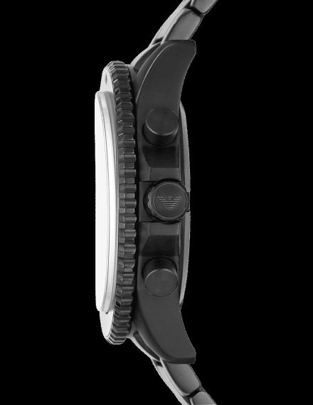 Armani Mens Black Stainless Steel Watch - AR11363