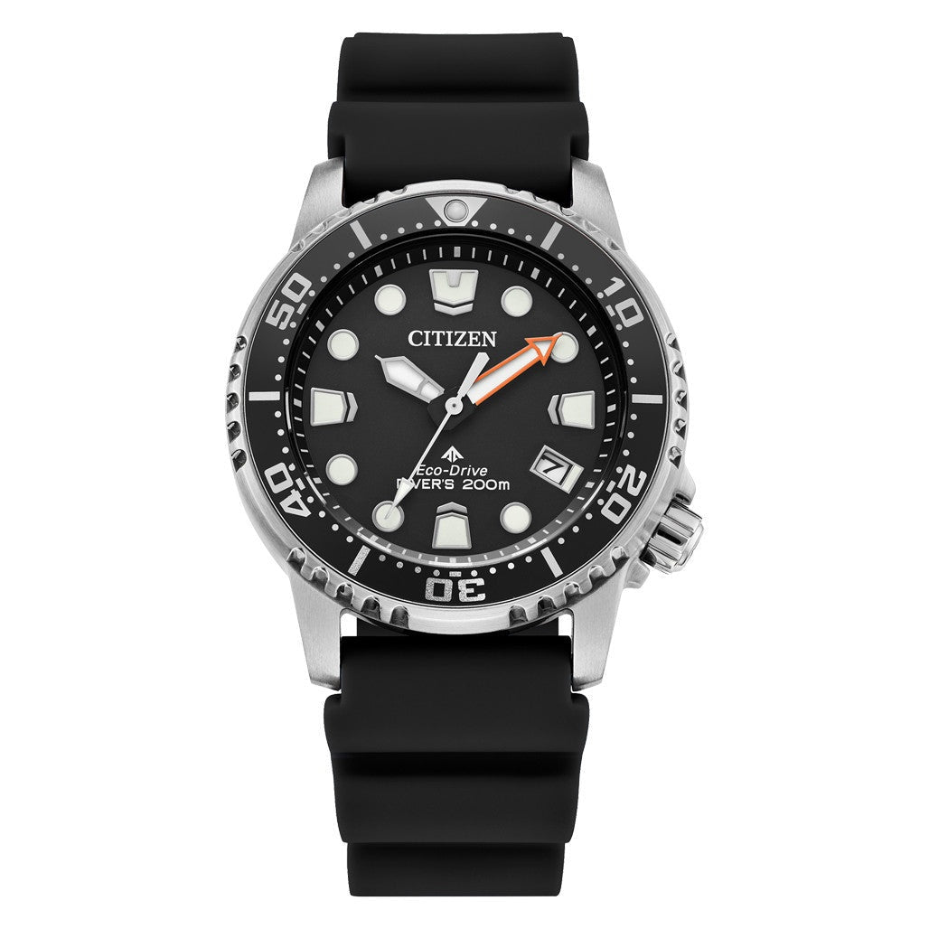 Citizen - Men Black Rubber Strap Watch - EO2020-08E