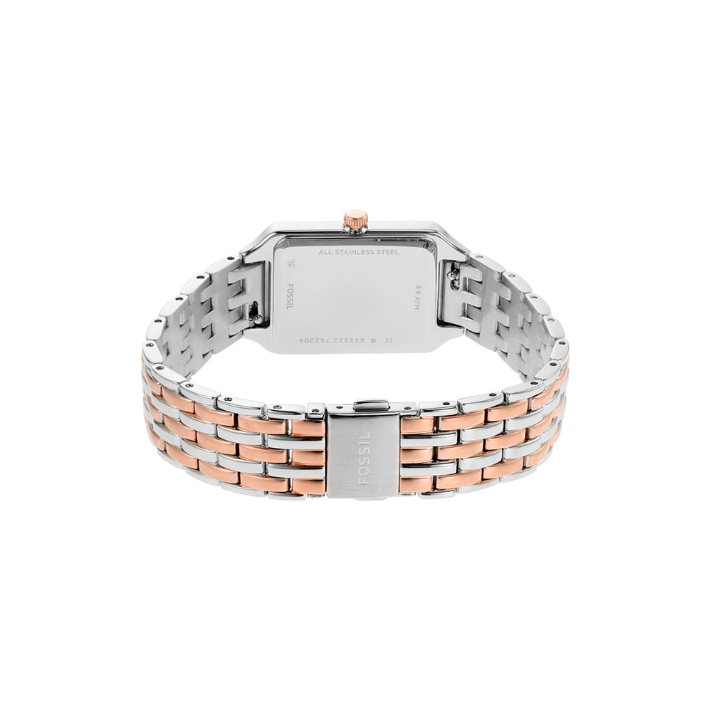 Fossil Women Raquel Three-Hand Date Two-Tone Stainless Steel Watch - ES5222