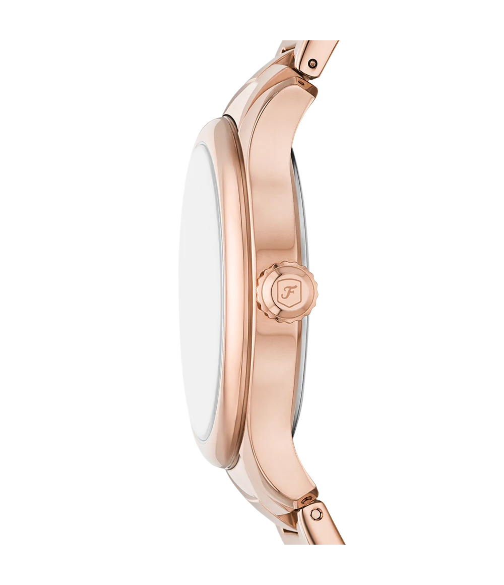Fossil Gilmore Womens Rose Gold Stainless Steel Strap Watch-ES5394