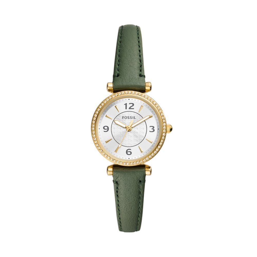 Fossil Women's Carlie Three-Hand, Gold-Tone Stainless Steel Watch