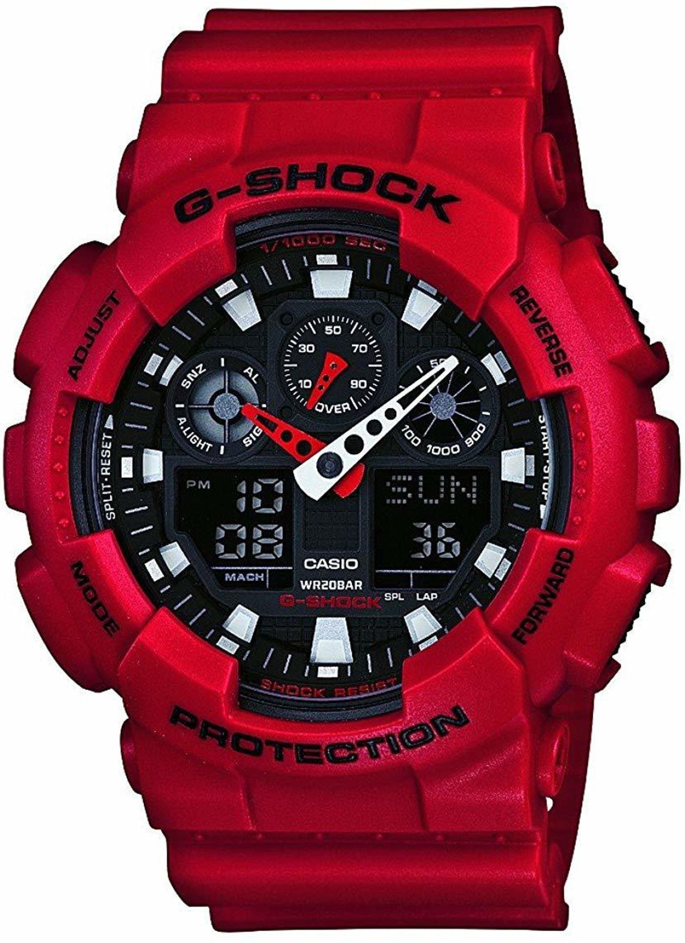Casio Mens GA-100B-4ADR G-Shock Anadigital Watch