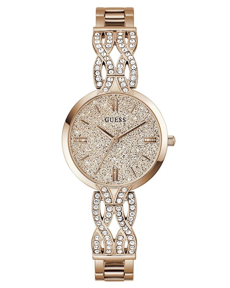 Guess - Womens Rose Gold Stainless steel Strap Watch-GW0868L4