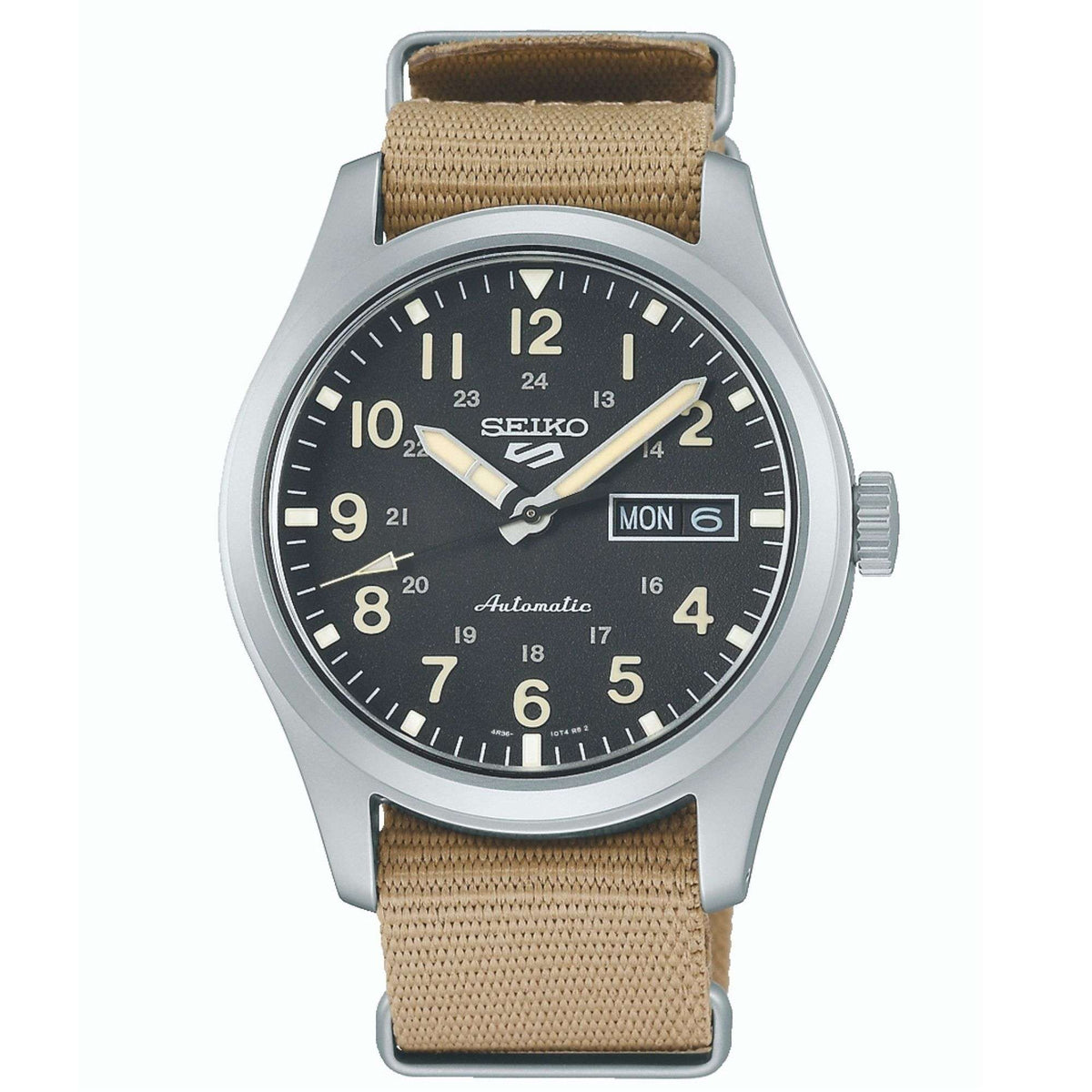 Seiko - Men Brown Nylon Strap Watch - SRPG35K1