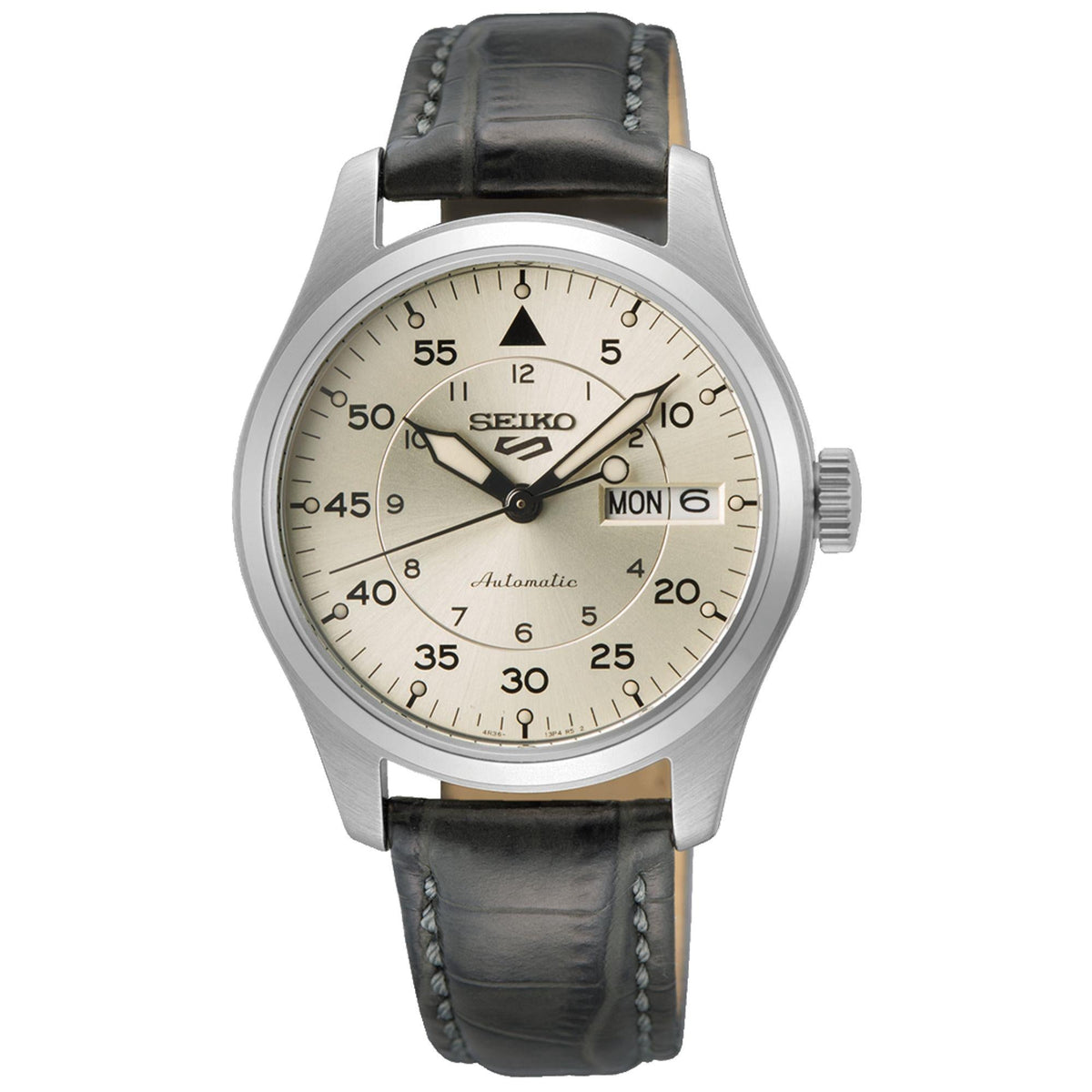 Seiko - Men Black Leather Strap Watch - SRPJ87K1