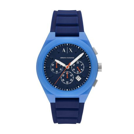 Armani Exchange Sync Blue Rubber Mens Watch-AX4170