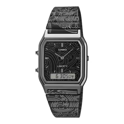Casio Retro - Mens Metal Strap Black Digital Watch - AQ-230EBLT-1ADR