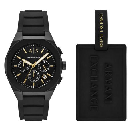 Armani Exchange Sync Black Stainless steel Mens Watch-AX7165SET