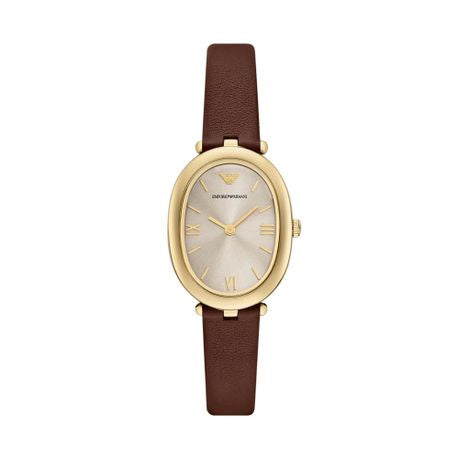 Emporio Armani Sinfonia Brown Leather Womens Watch-AR11708