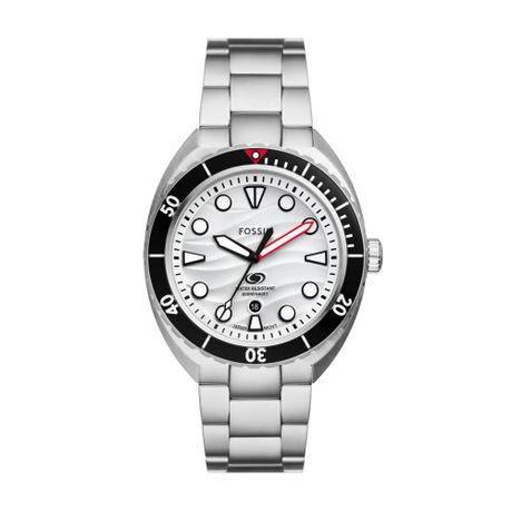 Fossil Breaker Silver Stainless steel Mens Watch-FS6063