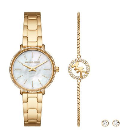 Michael Kors Pyper Gold Stainless steel Womens Watch-MK1065SET