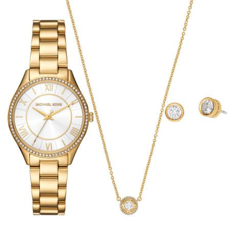 Michael Kors Lauryn Gold Stainless steel Womens Watch-MK4849SET