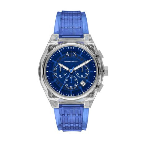 Armani Exchange Sync Transparent Nylon Mens Watch-AX4166
