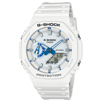Casio G-Shock GA-2100HDS-7ADR -Hidden Glow Series -"CasiOak" - White & Neon