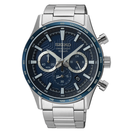 Seiko Discover More SSB455P1 -Racing Blue Panda Dial -Sapphire & 100M WR