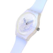 Swatch-Flowerscreen Blue Unisex Rubber Watch-SUOK154