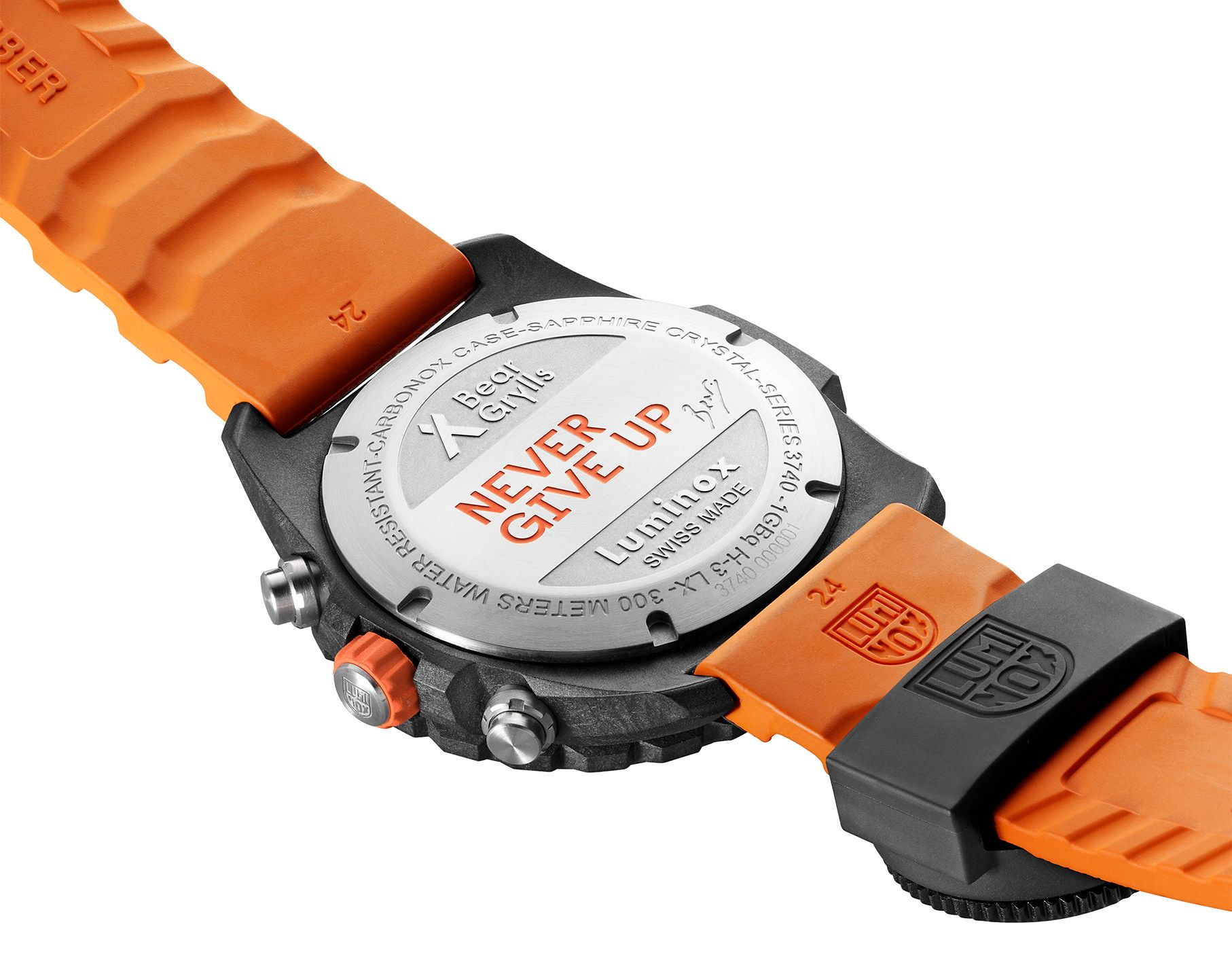 Luminox Bear Grylls Survival Black/Orange Rubber Men's Watch XB.3749