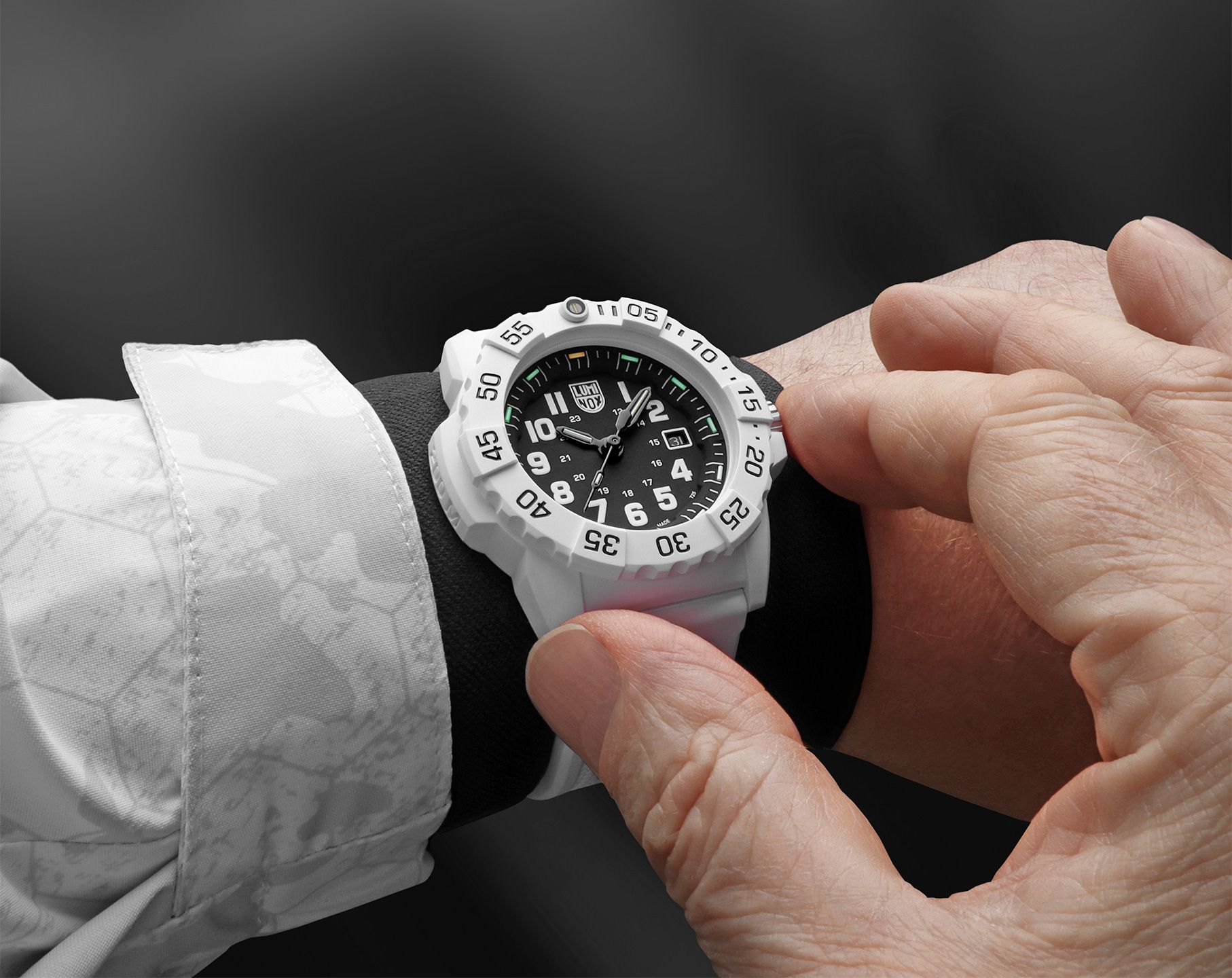 Luminox Rubber White Men Watch-XS.3507.WB