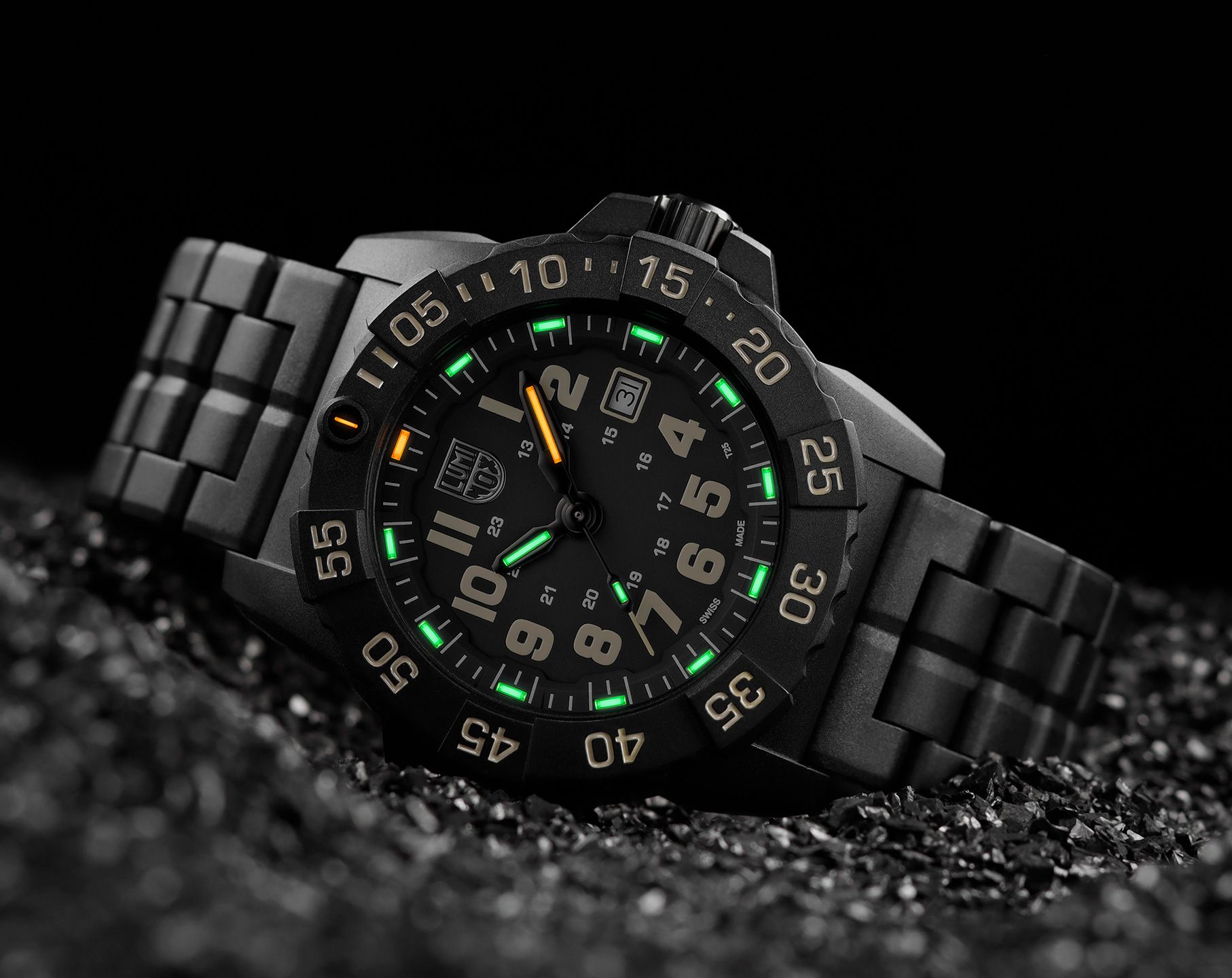 Luminox Navy Seal Mens Black Stainless steel Strap Watch-XS.3510