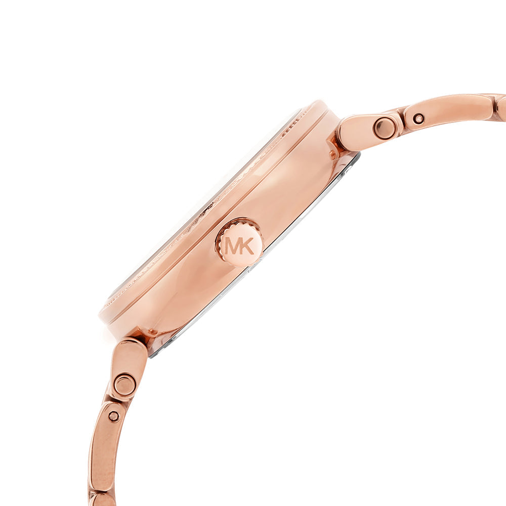 Michael Kors Sofie Womens Rose Gold Stainless Steel Watch - MK4335