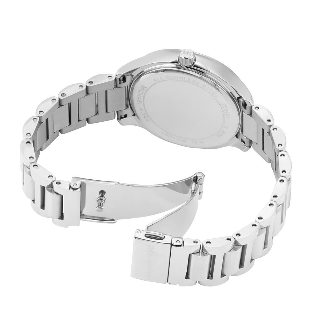 Michael Kors Sage Womens Silver Stainless Steel Watch-MK4807