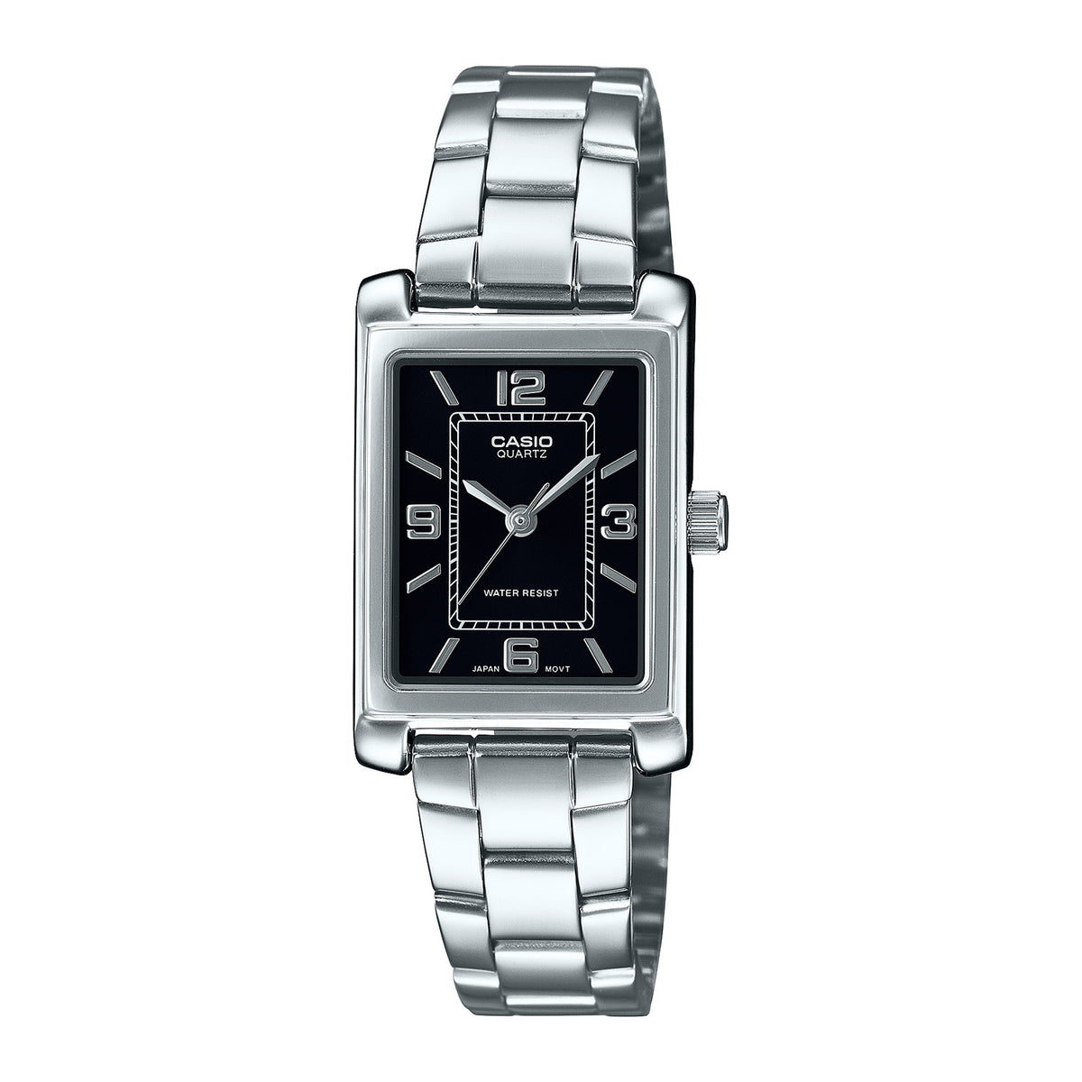 Casio Womens Black Analogue Metal Strap Watch -