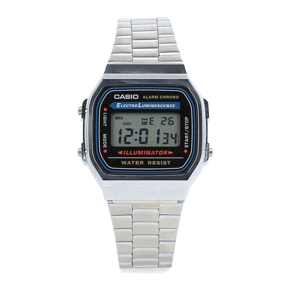 Casio Mens A168WA-1UWD Illuminator Retro Digital Watch