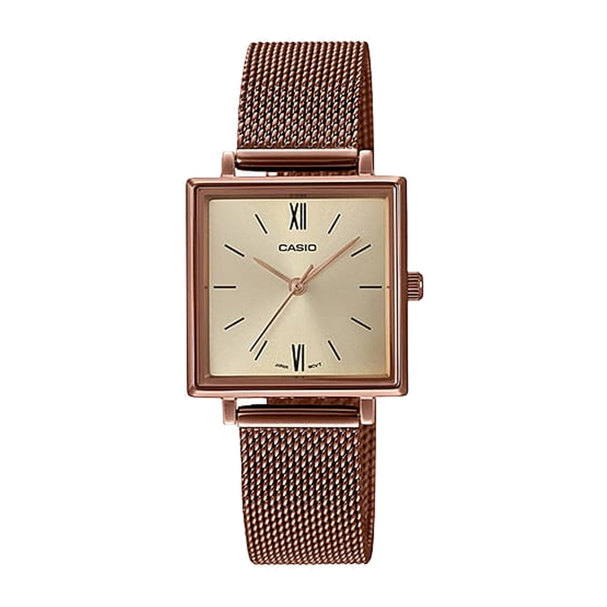 Casio Retro - Womens Metal Strap Silver Analogue Watch - LTP-E155MR-9BDF