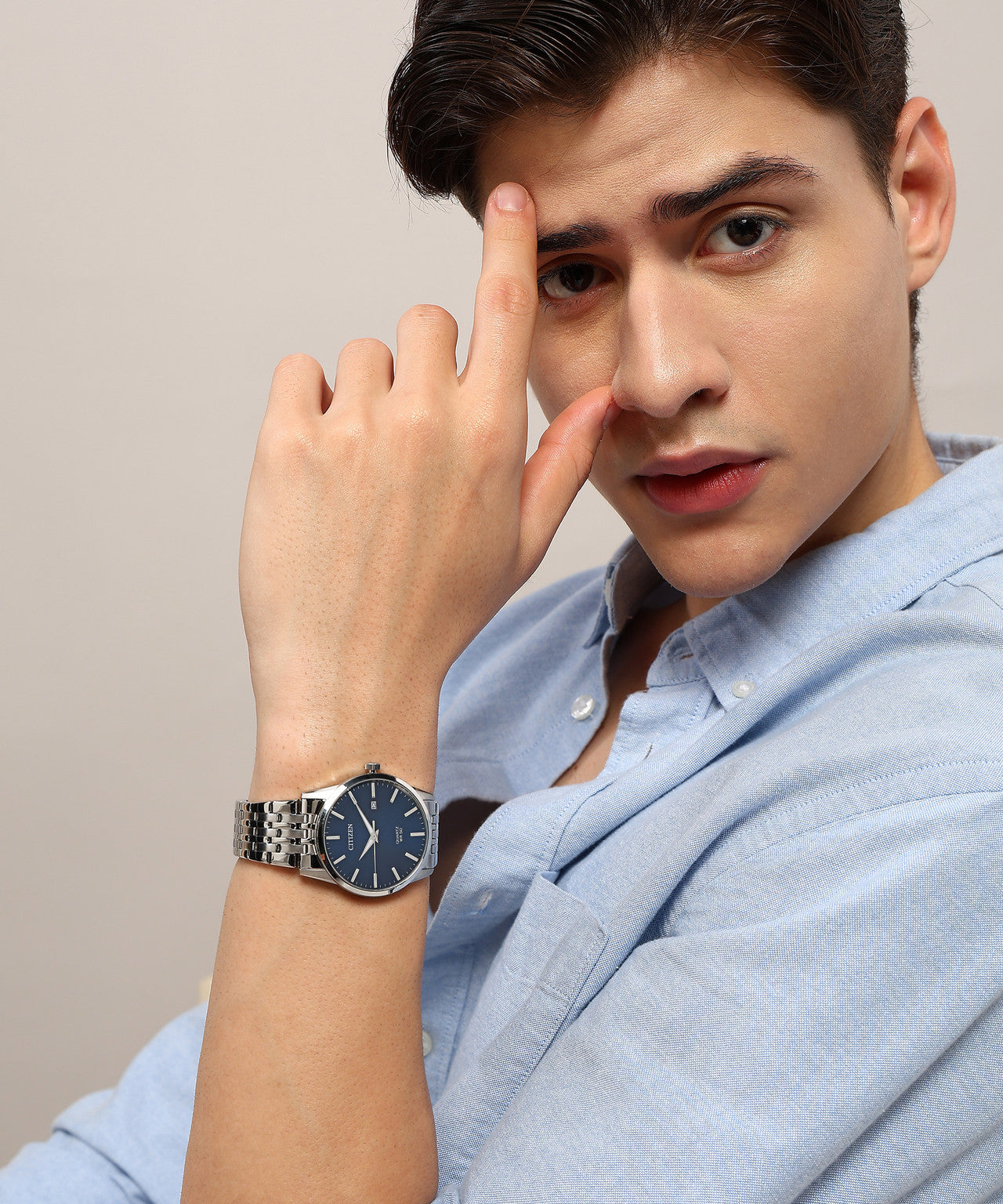 Citizen Silver Stainless steel Men Watch-BI5000-87L