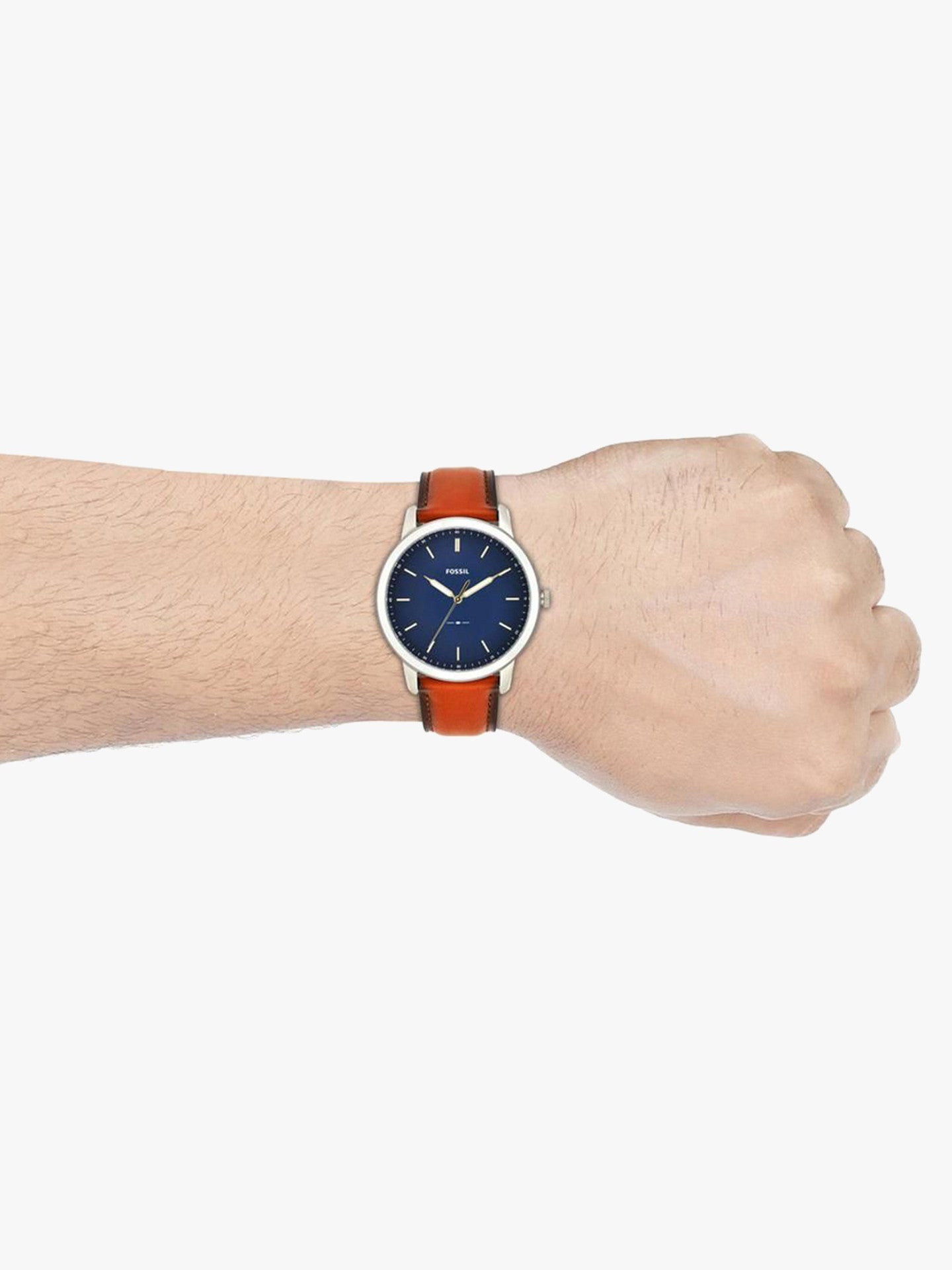 Fossil The Minimalist 3H Brown Leather Men Watch-FS5304