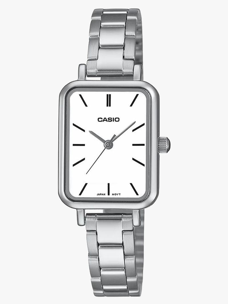 Casio Retro - Womens Metal Strap Silver Analogue Watch - LTP-V009D-7EUDF