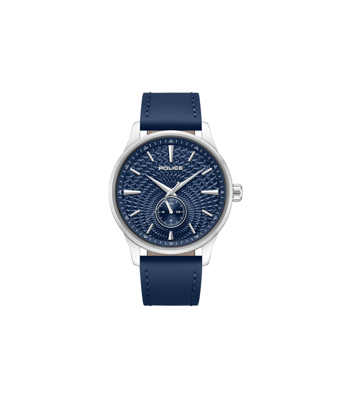 Police Mens Blue Leather Watch-PEWGF0093602