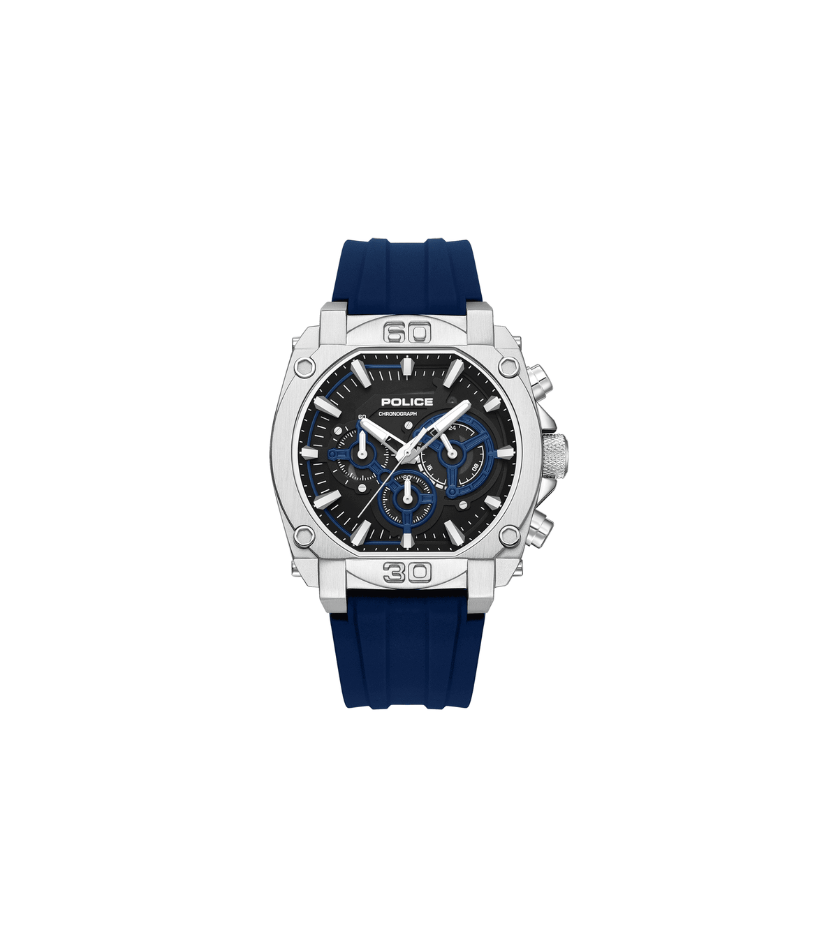 Police Mens Blue Rubber Watch-PEWGO0092904