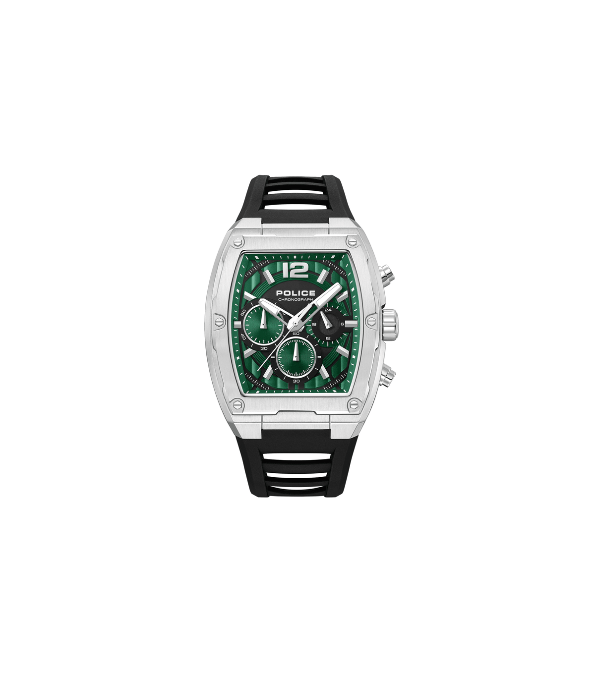 Police Mens Black Rubber Watch-PEWGQ0092801