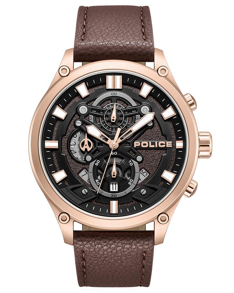 Police Wadden Mens Leather Watch