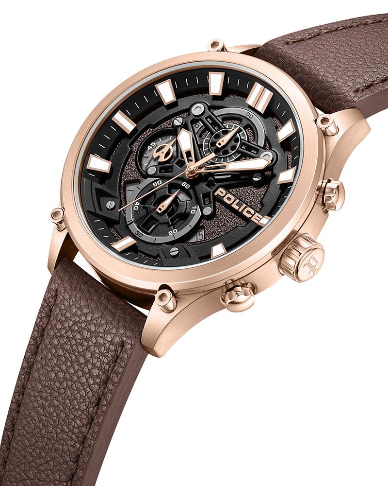 Police Wadden Mens Leather Watch