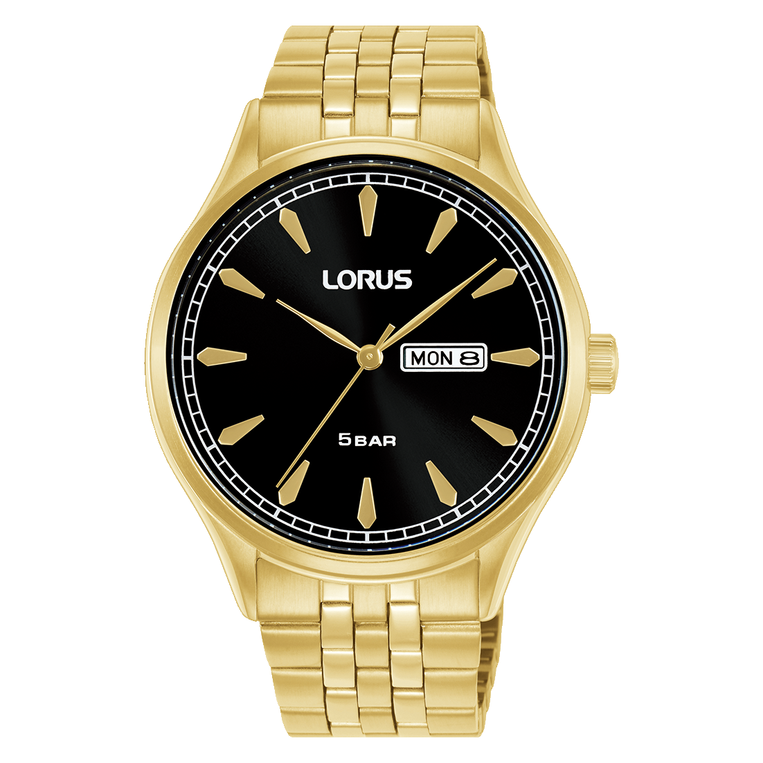 Lorus - Men Gold Stainless Steel Strap Watch - RH326BX9G