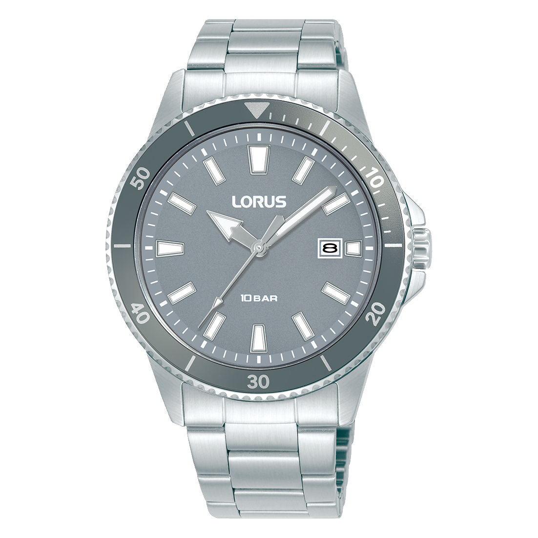 Lorus - Men Silver Stainless Steel Strap Watch - RH907SX9