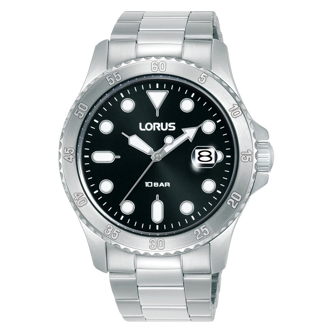 Lorus Mens Sport Silver Stainless Steel Watch-RS965DX9