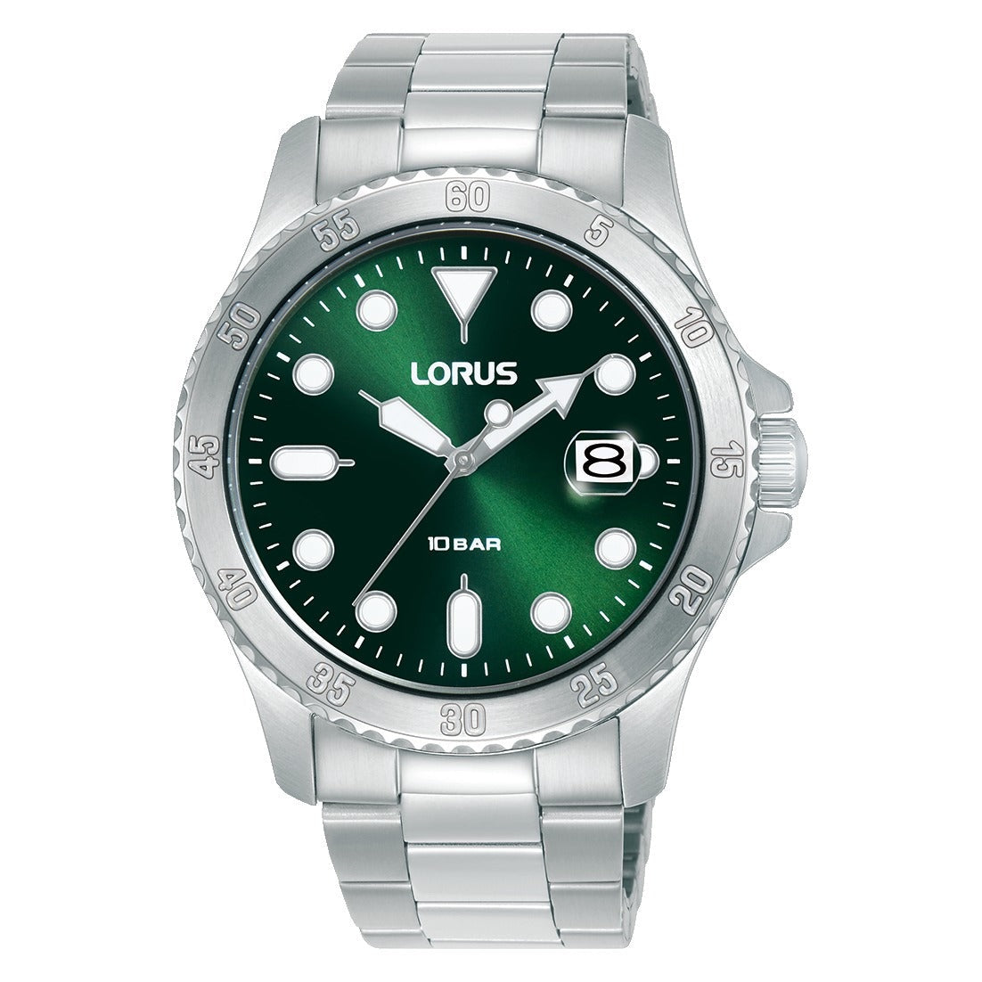 Lorus Mens Sport Silver Stainless Steel Watch-RS969DX9