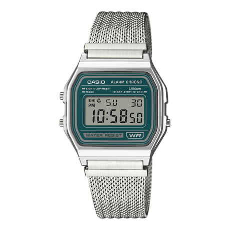 Casio Retro-Unisex-A158WEM-7DF-SIlver