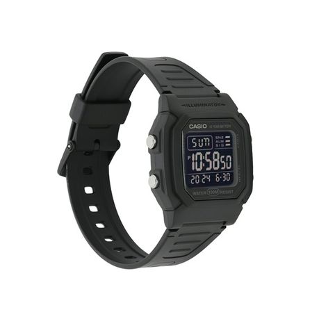 Casio W-800H-1BVDF-10-Year Battery-100M WR-Date Display-Digital Black Watch