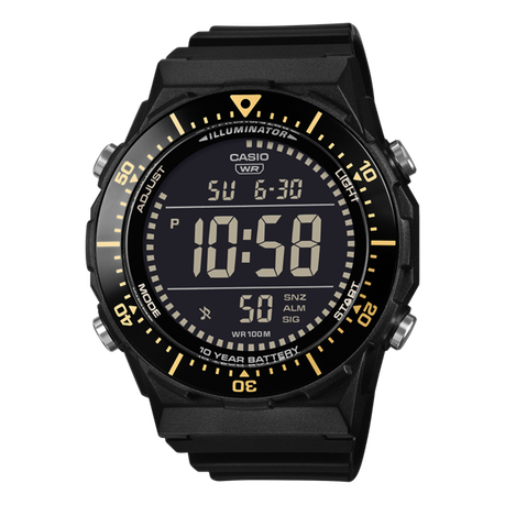 Casio AE-1700H-1BVDF Tactical Digital Watch -10 Year Battery-Black & Gold
