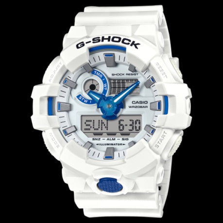 Casio G-Shock GA-700HDS-7ADR-Hidden Glow White Series-5-Yr Battery-200M WR