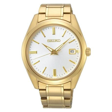 Seiko Men Gold-White Metal Analogue SUR314P1