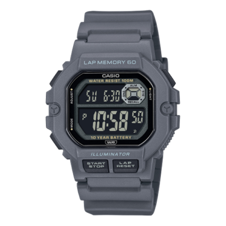 Casio WS-1400H-8BVDF Runners Watch-100m Water Resistant-10-Yr Battery