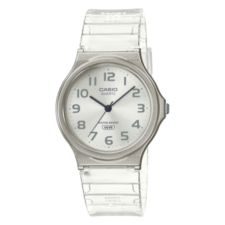 Casio MQ-24S-7BDF Minimalist Translucent Analog Watch - White